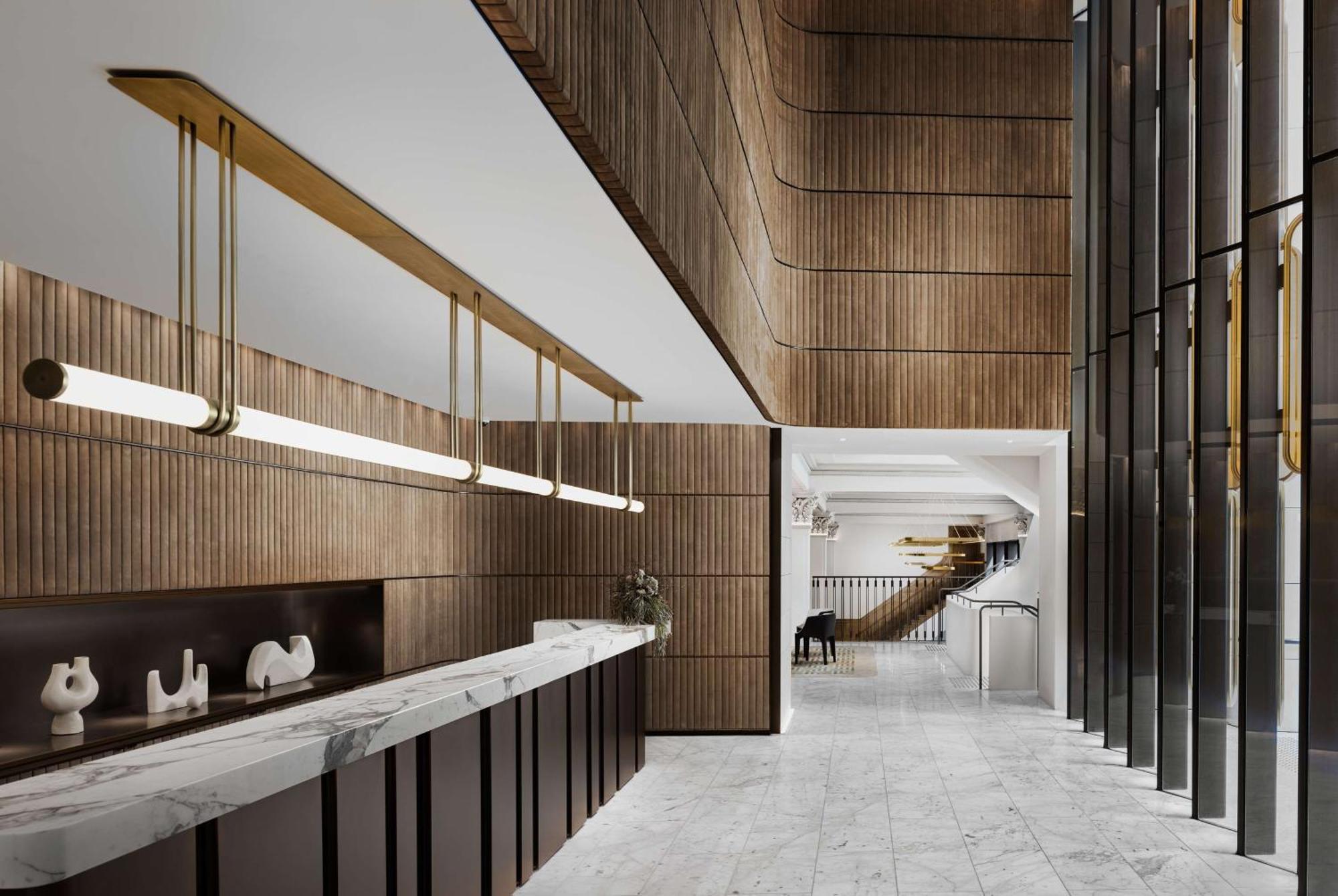 Hilton Melbourne Little Queen Street Dış mekan fotoğraf The interior of the new building